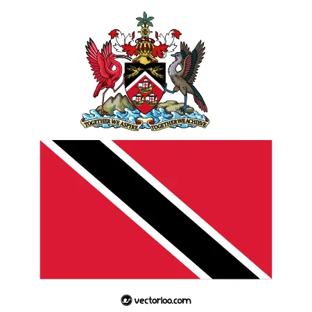 وکتور پرچم کشور ترینیداد و توباگو با نشان ملی 1