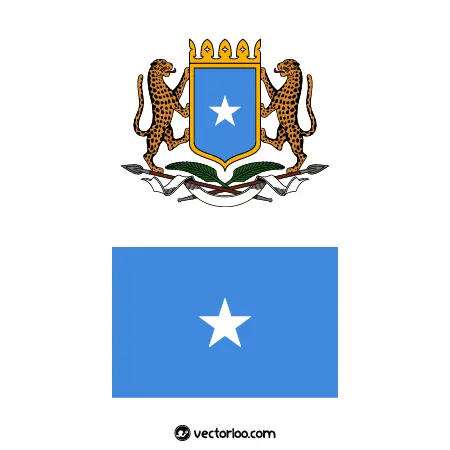 وکتور پرچم کشور سومالی با نشان ملی 1