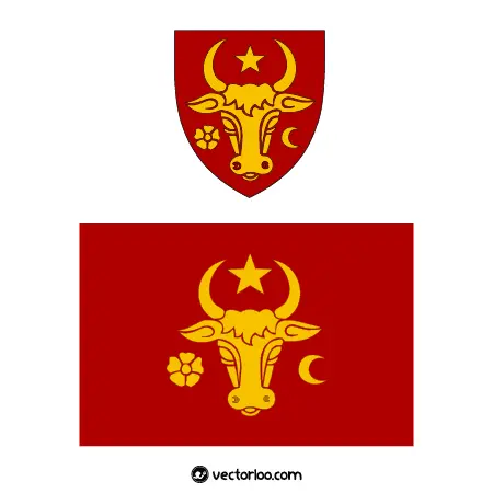 وکتور پرچم کشور مولدووا با نشان ملی 1