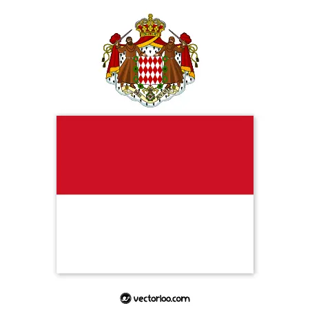 وکتور پرچم کشور موناکو با نشان ملی 1