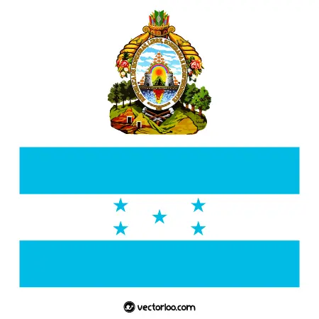 وکتور پرچم کشور هندوراس با نشان ملی 1