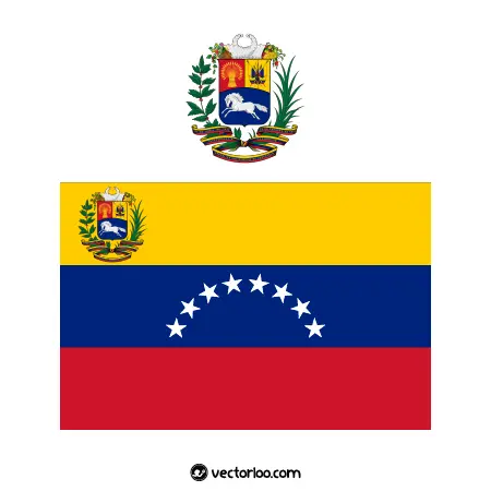 وکتور پرچم کشور ونزوئلا با نشان ملی 1