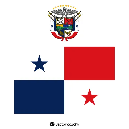وکتور پرچم کشور پاناما با نشان ملی 1