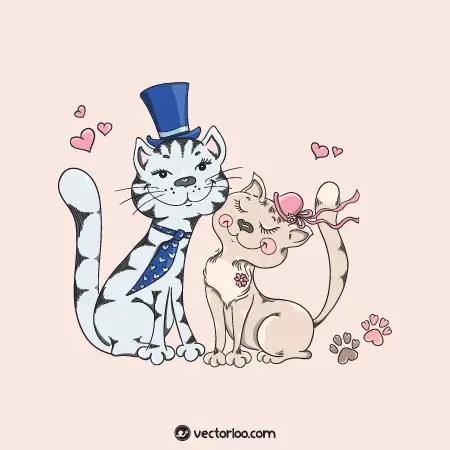 وکتور گربه زن و شوهر رمانتیک نازنین 1