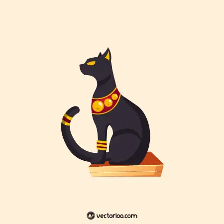 وکتور گربه مصری کارتونی 1