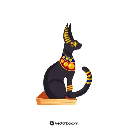 وکتور گربه مصری کارتونی 3