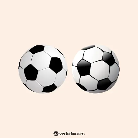 وکتور توپ فوتبال واقعی در دو طرح 1