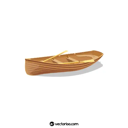 وکتور قایق چوبی کوچک زیبا 1