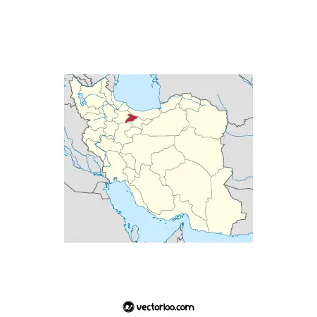 وکتور موقعیت استان البرز در نقشه ایران 1