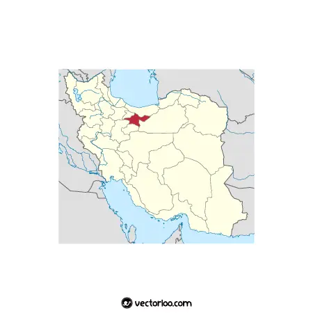 وکتور موقعیت استان تهران در نقشه ایران 1