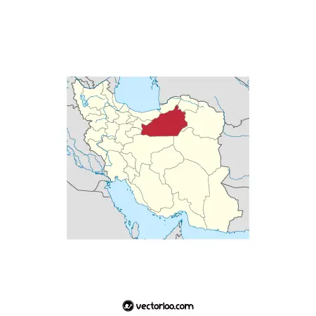 وکتور موقعیت استان سمنان در نقشه ایران 1