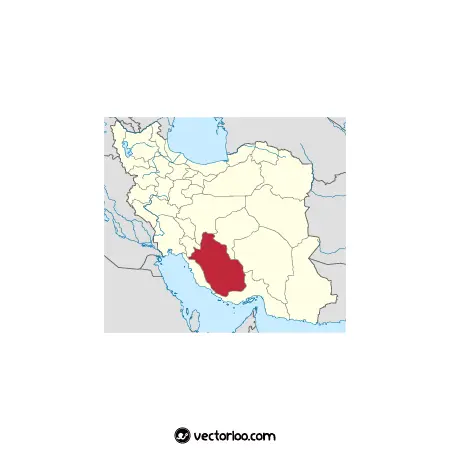 وکتور موقعیت استان فارس در نقشه ایران 1