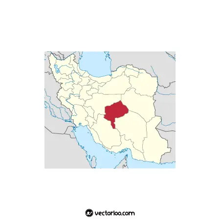 وکتور موقعیت استان یزد در نقشه ایران 1