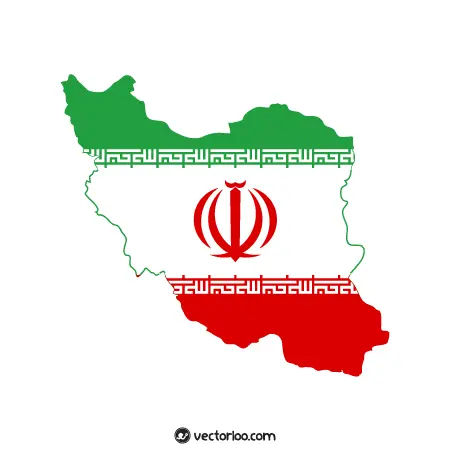 وکتور نقشه ایران پرچم رایگان 1