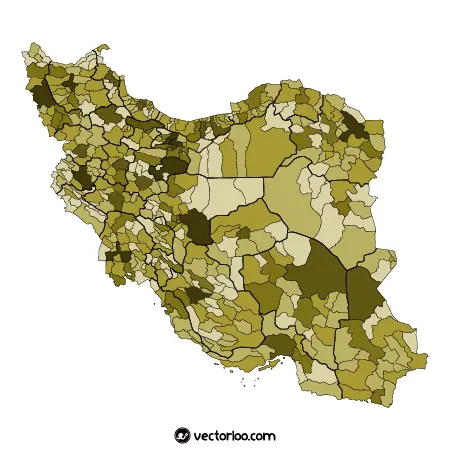 وکتور نقشه شهرستان های ایران 1