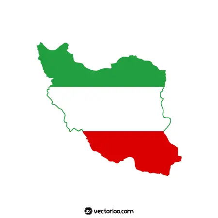 وکتور نقشه پرچم ایران 1