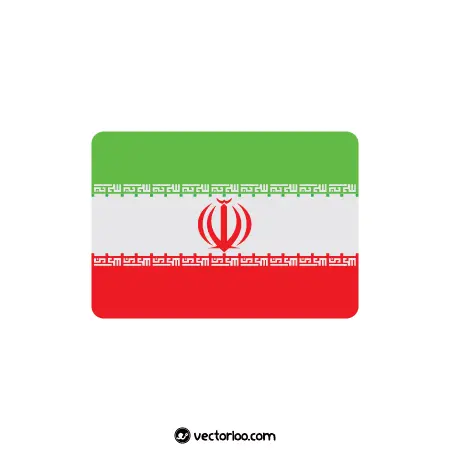 وکتور پرچم ایران با رنگ زنده 1