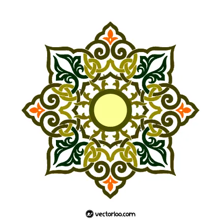 وکتور تذهیب زینتی سنتی اسلامی 3