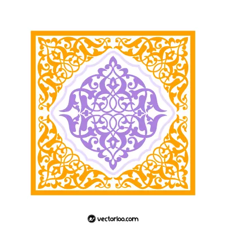 وکتور تذهیب زینتی سنتی اسلامی 4
