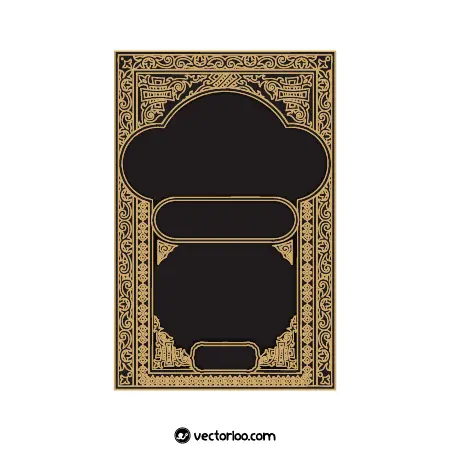 وکتور حاشیه و کادر مناسب برای جلد قران و کتاب اسلامی 1