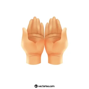 وکتور دست سه بعدی در حال دعا کردن 1