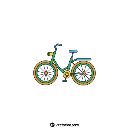 وکتور دوچرخه کودکانه کارتونی چند رنگ 1