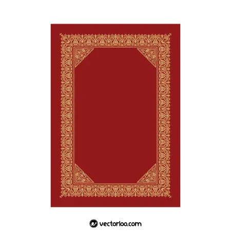 وکتور طرح حاشیه سنتی مذهبی مناسب برای جلد داخل قرآن 3