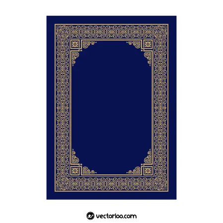 وکتور طرح حاشیه سنتی مذهبی مناسب برای جلد داخل قرآن 5