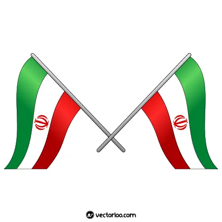 وکتور پرچم ایران دو طرفی 1