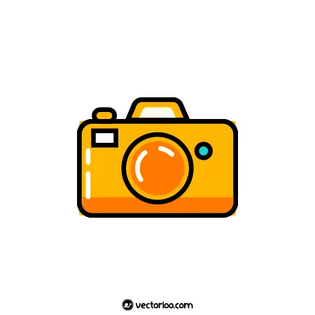 وکتور آیکون دوربین عکاسی نارنجی 1