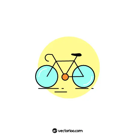 وکتور آیکون دوچرخه پس زمینه زرد 1