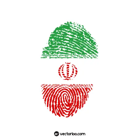 وکتور اثر انگشت پرچم ایران 1
