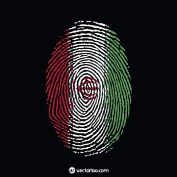 وکتور اثر انگشت پرچم ایران 2