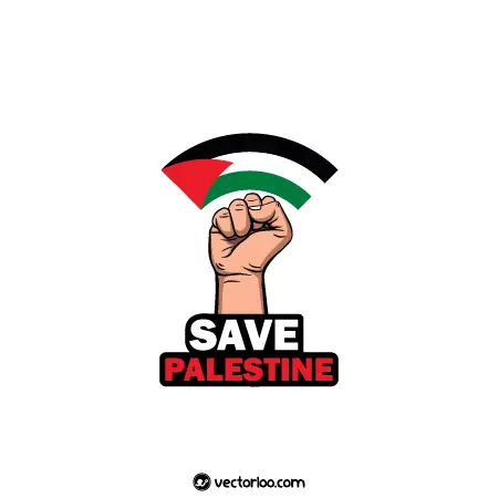 وکتور طرح نجات فلسطین طرح مشت و پرچم 1