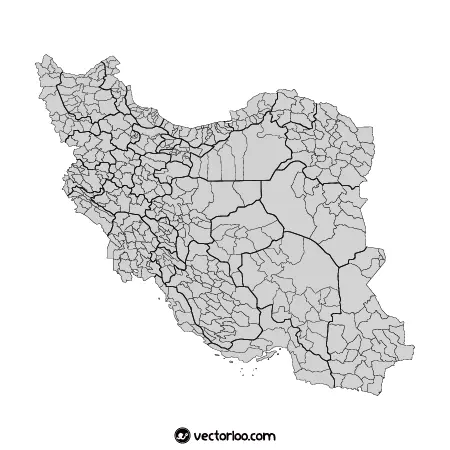 وکتور نقشه ایران شهرستان های بصورت تفکیک شده 1