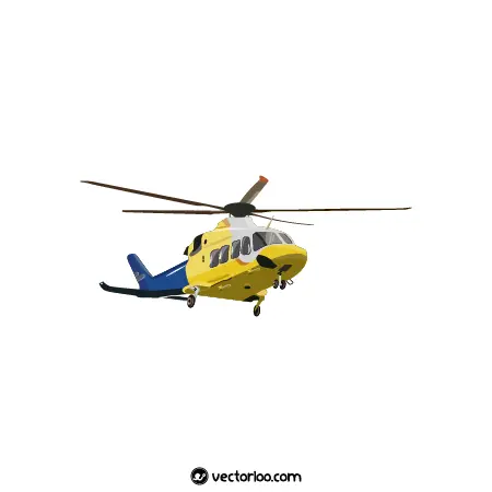 وکتور هلیکوپتر کارتونی زرد و آبی 1