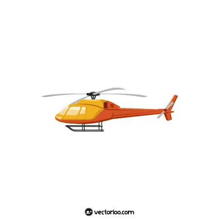 وکتور هلیکوپتر کارتونی نارنجی 1