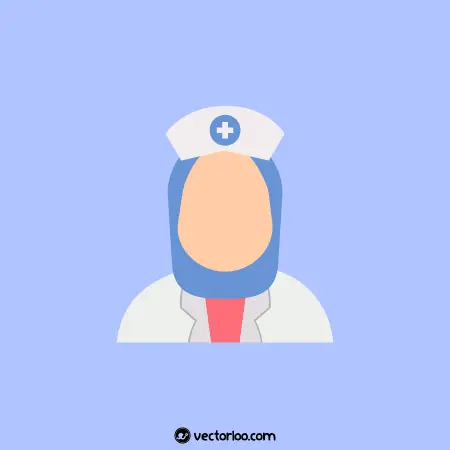 وکتور پرستار با حجاب بدون صورت کارتونی 1