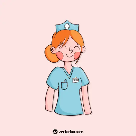 وکتور پرستار خانم نازنین کارتونی 1