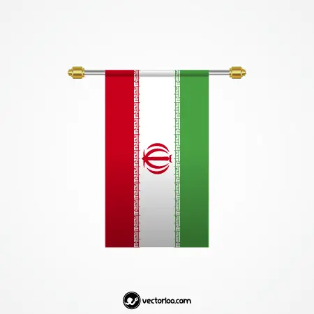وکتور پرچم ایران بصورت عمودی 1