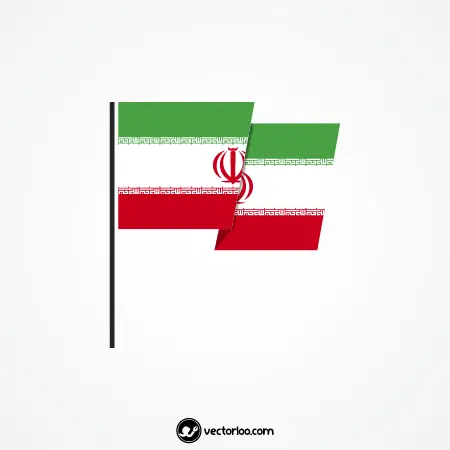 وکتور پرچم ایران تا خورده 1