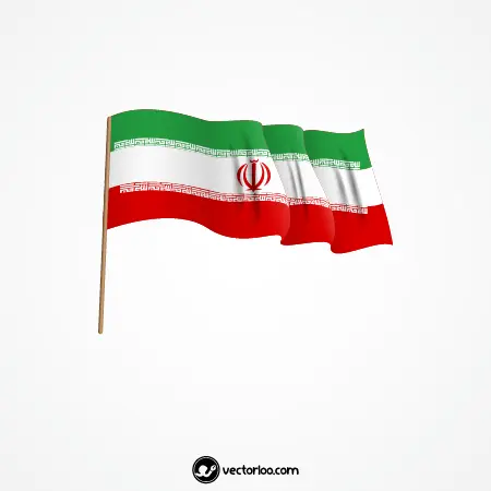 وکتور پرچم ایران مواج در هوا 1