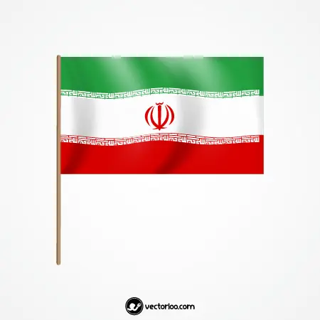 وکتور پرچم ایران مواج در هوا 2