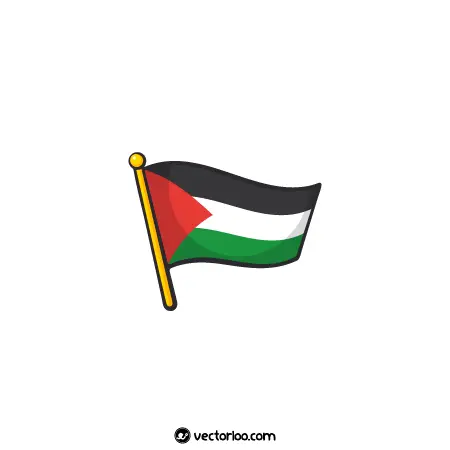 وکتور پرچم فلسطین کارتونی زیبا 1