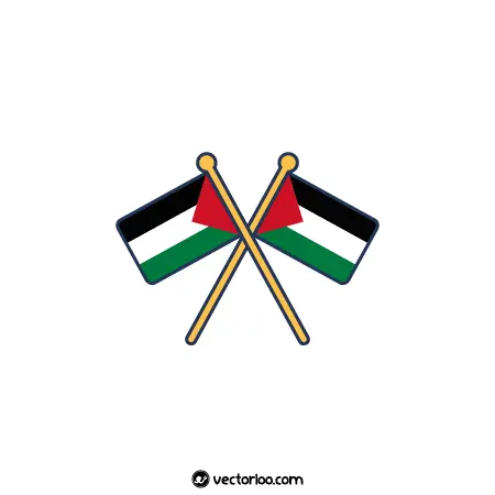 وکتور پرچم فلسطین کودکانه کارتونی 1