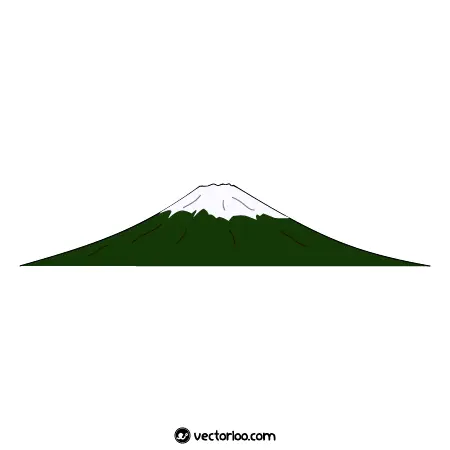 وکتور کوه سبز با قله برفی 1
