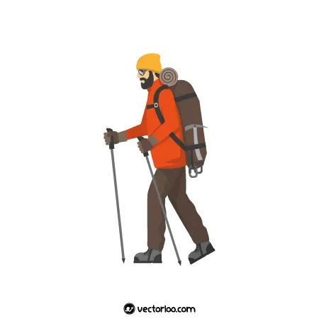 وکتور کوهنورد با لباس کوهنوردی 1