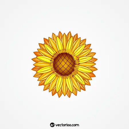 وکتور گل آفتابگردان طلایی زیبا 1