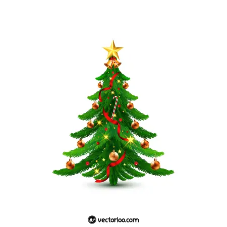 وکتور درخت کریسمس واقعی زیبا 1