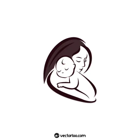 وکتور طرح مادر و نوزاد مناسب لوگو 3